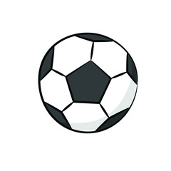 Obraz premium Soccer or football in drawing style isolated vector. Hand drawn object illustration for your presentation, teaching materials or others.
