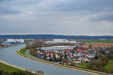 Fototapeta na wymiar city ​​view in bavaria fürth ss observation deck. Nuremberg