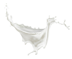 Milk splash isolated on white background