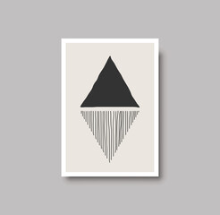 Fototapeta premium Trendy abstract creative minimalist artistic hand drawn composition ideal for wall decoration, as postcard or brochure design, vector illustration. Geometric wall art print and decoration