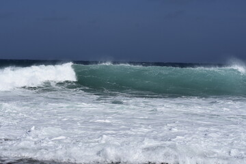 the waves of the sea demonstrate their power