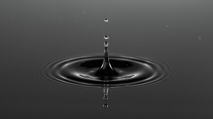 Macro shot of dropping water