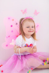little girl dressed as a fairy princess