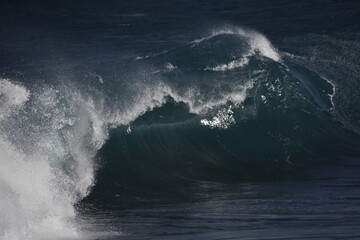 the waves of the sea demonstrate their power