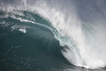 the waves of the sea demonstrate their power