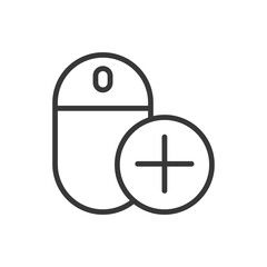 Mouse icon. Add symbol modern, simple, vector, icon for website design, mobile app, ui. Vector Illustration