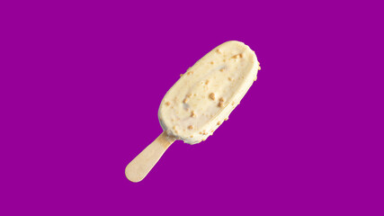 ice cream ice lolly popsicle chocolate walnut sweet dessert organic, wholesome dish healthy food meal snack copy space food background rustic. top view