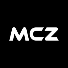 MCZ letter logo design with black background in illustrator, vector logo modern alphabet font overlap style. calligraphy designs for logo, Poster, Invitation, etc.
