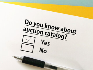 Questionnaire about auction