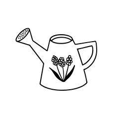 Watering can outline doodle icon. Vector hand drawn sketch illustration