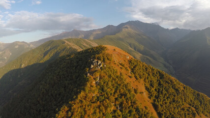 Caucasus, Ossetia. Alagir gorge. Western ridge of the Kolotinsky massif. 