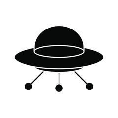 The icon of UFO. Simple flat icon illustration, vector of UFO for a website or mobile application color editable