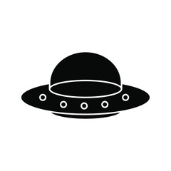 The icon of UFO. Simple flat icon illustration, vector of UFO for a website or mobile application color editable