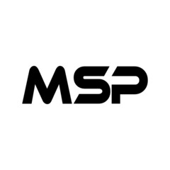 MSP letter logo design with white background in illustrator, vector logo modern alphabet font overlap style. calligraphy designs for logo, Poster, Invitation, etc.
