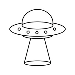 The icon of UFO. Simple flat icon illustration, vector of UFO for a website or mobile application color editable