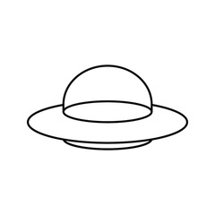 The icon of UFO. Simple flat icon illustration, vector of UFO for a website or mobile application color editable