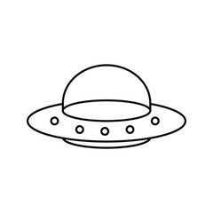The icon of UFO. Simple flat icon illustration, vector of UFO for a website or mobile application color editable