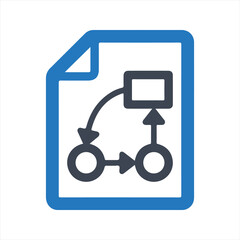 Strategic planning icon, vector and glyph