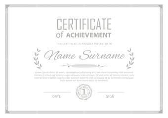 Official blue guilloche border for certificate. Vector illustration. Green frame