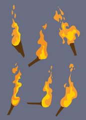 Torchlight Fire Flame Set with Different Shapes