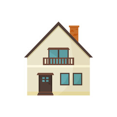 House isolated on white background. Vector illustration