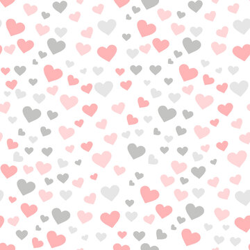 Red and gray heart  background.