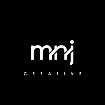 MNJ Letter Initial Logo Design Template Vector Illustration