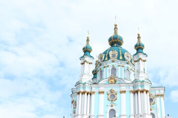 Orthodox church on sky background
