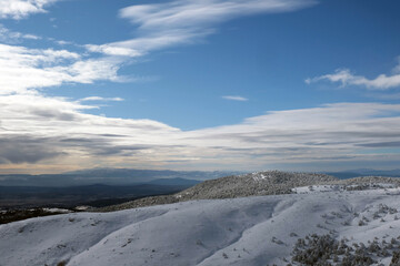 winter landscape in the mountains