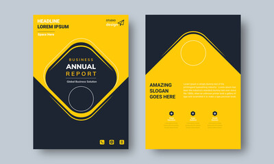 Annual Report Template Layout. Creative Cover design Layout Multipurpose use 
for any Project, annual report, Brochure, flyer, Poster, Booklet, etc.
