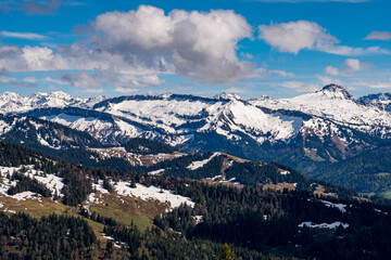 Mountain tour along the Alpenfreiheit premium trail near Oberstaufen
