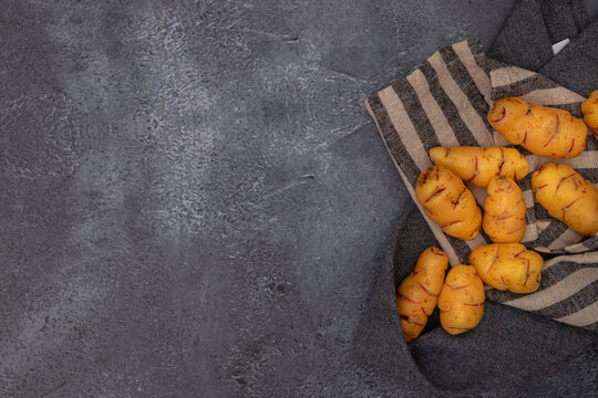 Group of ollucos, tuber used in Peruvian cuisine