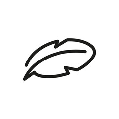 Bird feather icon. Quill icon for web and mobile app design.