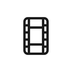 Film strip icon. Movie roll strip sign. Cinema concept for web and mobile UI design.