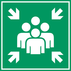 Assembly point vector sign