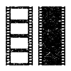 Old grunge film strip vector illustration