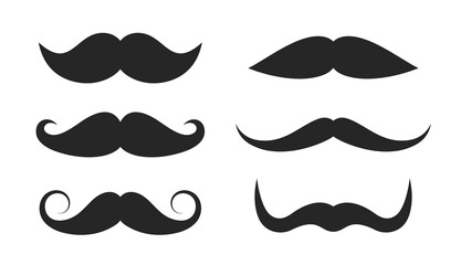 Retro style moustache collection