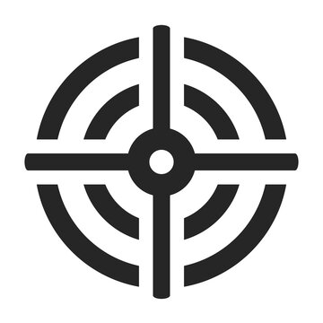 Crosshair targer icon, vector military symbol