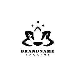 lotus logo icon design template vector illustration