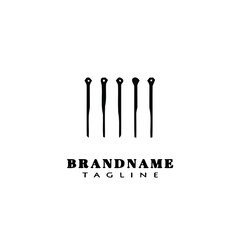 needle acupuncture logo icon design template vector illustration