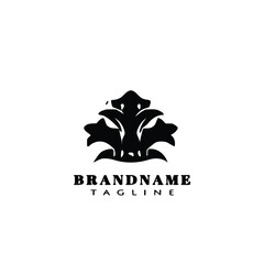 acanthus leaf logo icon design template vector illustration