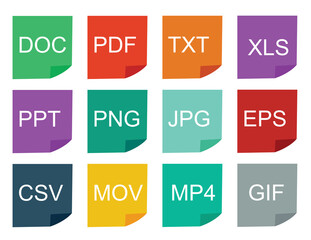 File formats icon. vector illustration