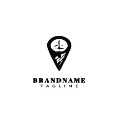 map pin logo icon design template vector illustration