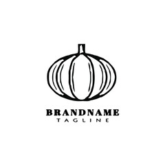 pumpkin logo icon design template vector illustration