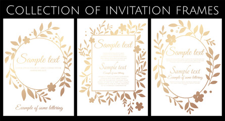 collection of light yellow and white invitation with simple branches