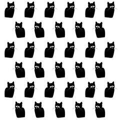 Black cat print