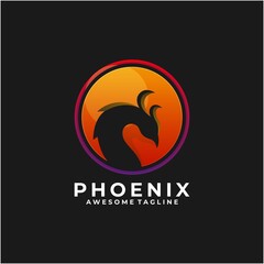 Phoenix abstract logo design vector
