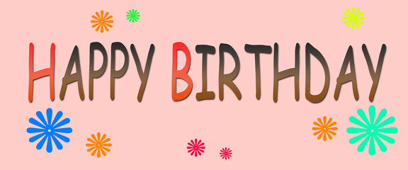 Happy Birthday  Banner text background,Birthday Card,Birthday invitation