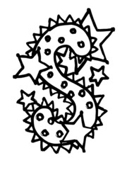 black and white alphabet coloring page,s coloring page,s t shirt design,