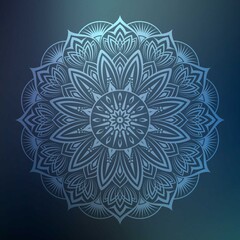 Ornamental mandala with silver color arabesque floral pattern Islamic east style